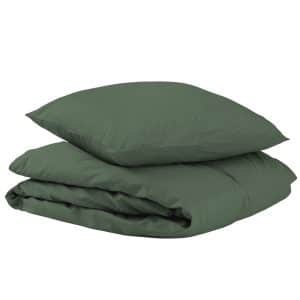 Unikka sengetøj 140x220 mørkegrøn satin