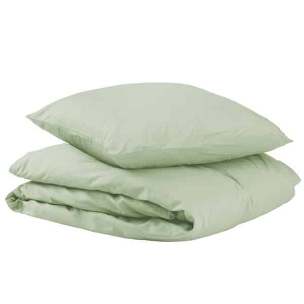 Unikka sengetøj 200x200 lysegrøn satin