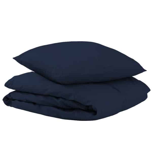 Unikka sengetøj 200x200 mørkeblå satin