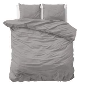 Uni Satin sengesæt, grå 135 x 200/220
