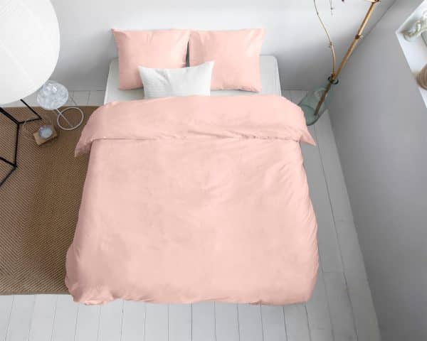 Uni Satin sengesæt, pink 200 x 200/220