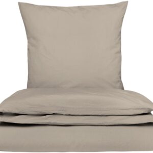 Stonewashed Satin Sengesæt, Valnød Brun