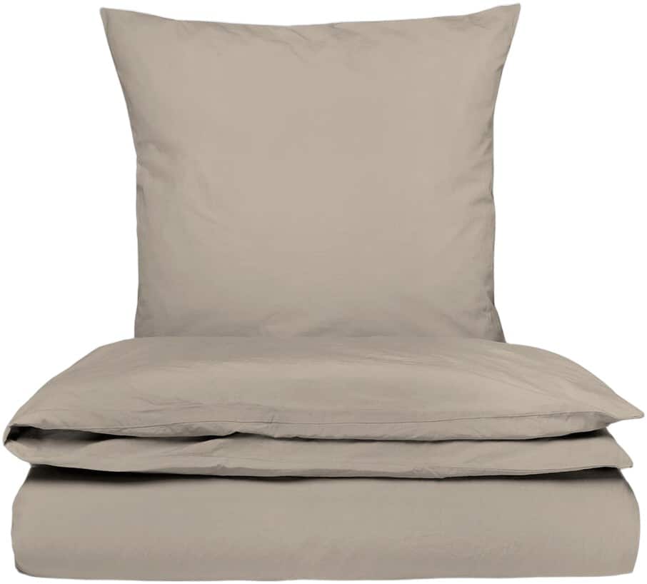 Stonewashed Satin Sengesæt, Valnød Brun